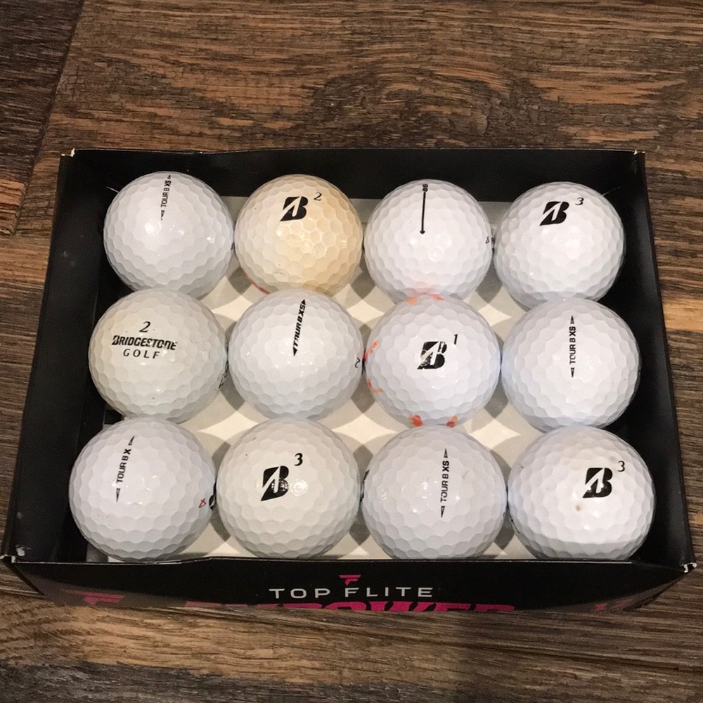 Random selection of Bridgestone golf balls